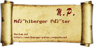 Mühlberger Péter névjegykártya